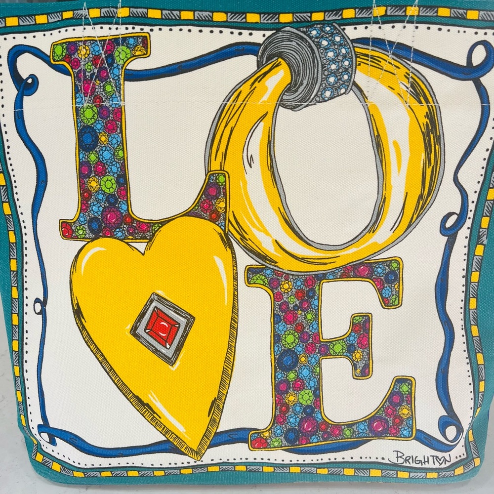 Brighton Jewel Heart Graphic Tote - Multicolor - Picture 4 of 7
